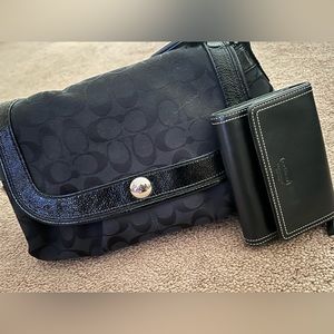 Coach logo handbag and wallet - sold as a set!